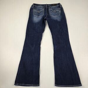 Miss Me Jeans Womens 29 Bootcut Stretch Flap Pocket Denim 31 Inseam
